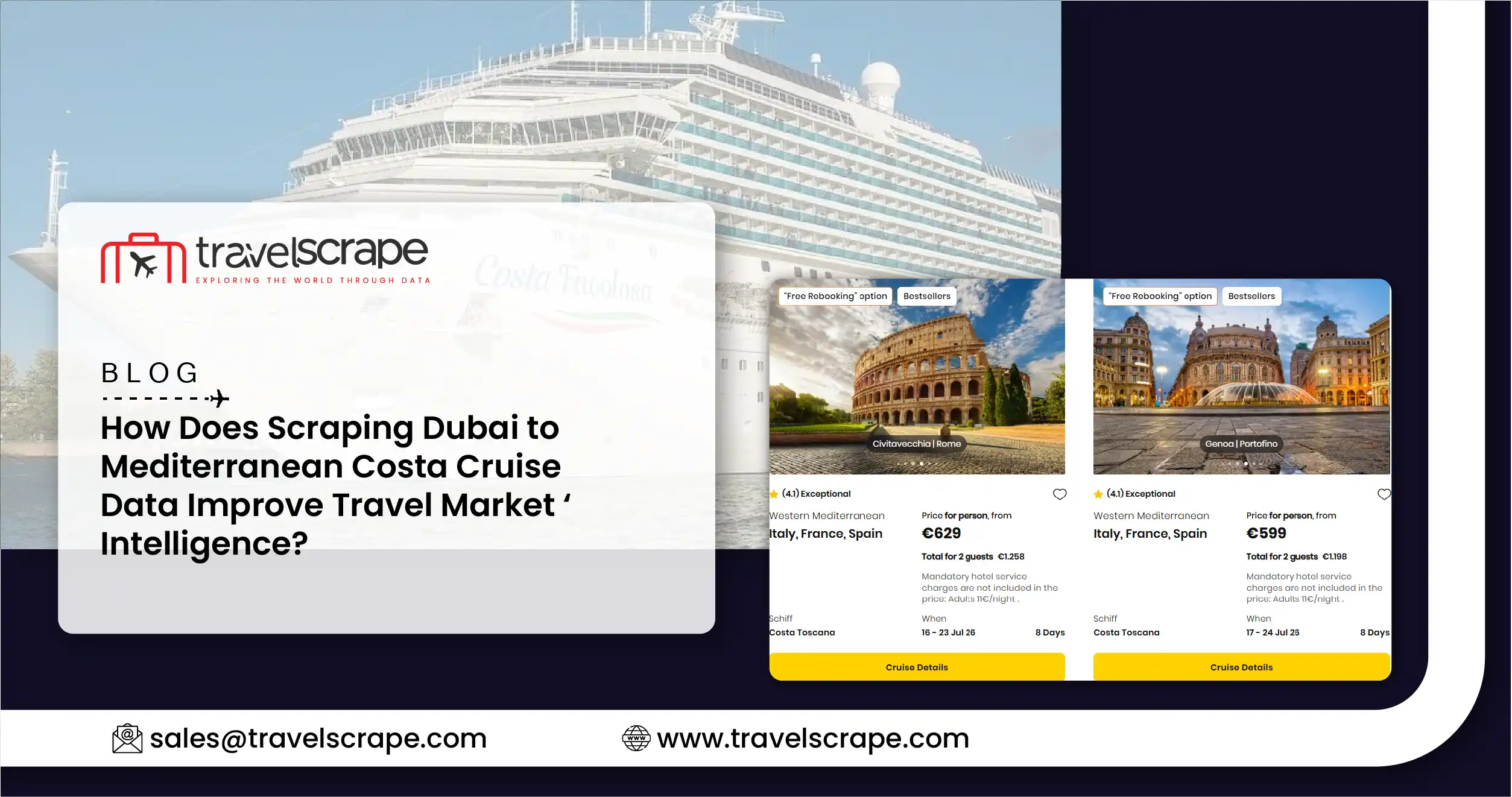 Scraping Dubai to Mediterranean Costa Cruise Data